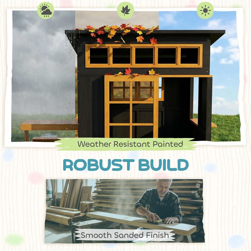 Qaba Kids Outdoor Playhouse, i - مراجعة Qaba Kids Outdoor Playhouse وسعره