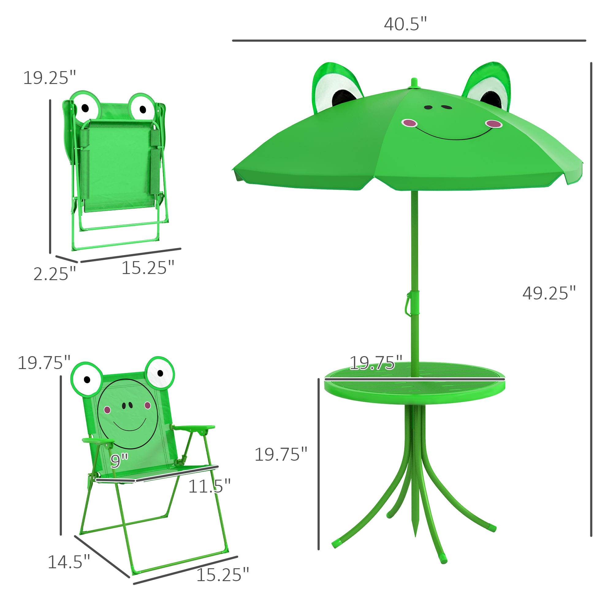 Fun Portable Kids Folding Tabl - مراجعة Kids Outdoor Table And Chairs With Umbrella وسعره