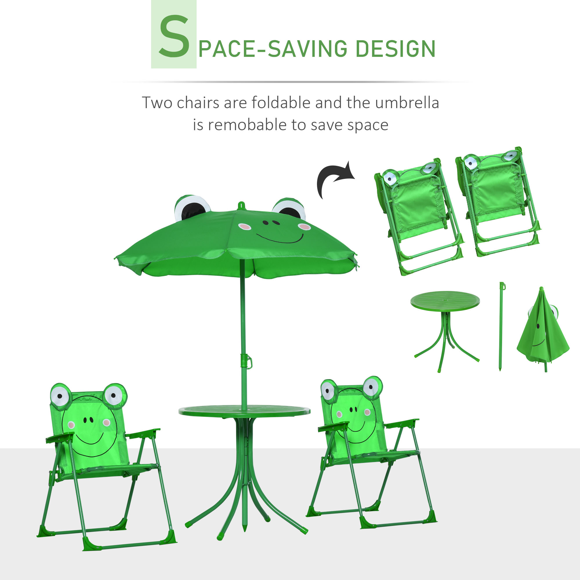 Fun Portable Kids Folding Tabl - مراجعة Kids Outdoor Table And Chairs With Umbrella وسعره
