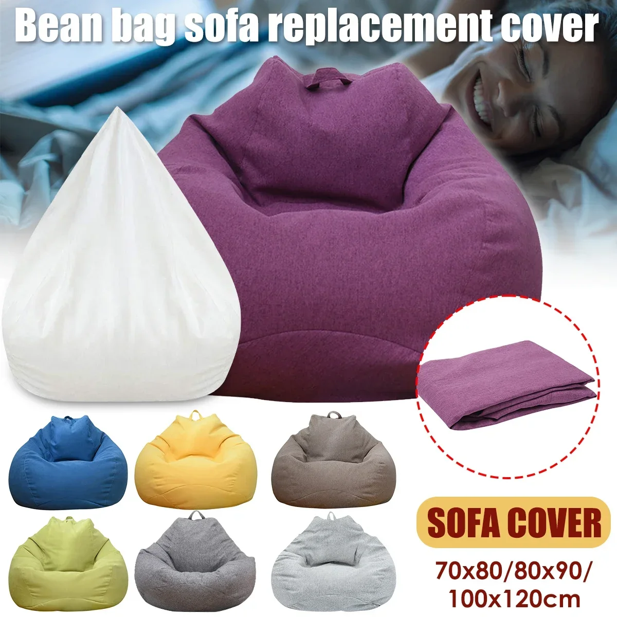 Large Bean Bag Chair Sofa Cove - مراجعة Kids Outdoor Lounge Chair With Umbrella وسعره