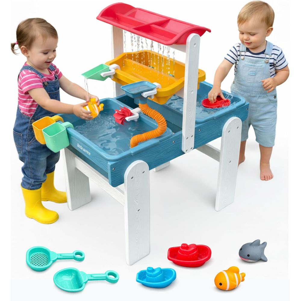 Little Acorn, Water Table or T - مراجعة Kids Outdoor Sensory Table وسعره