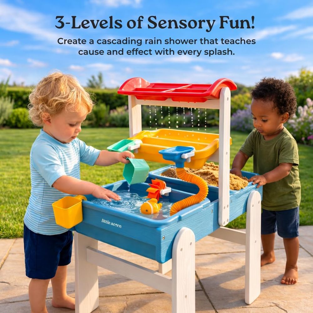 Little Acorn, Water Table or T - مراجعة Kids Outdoor Sensory Table وسعره