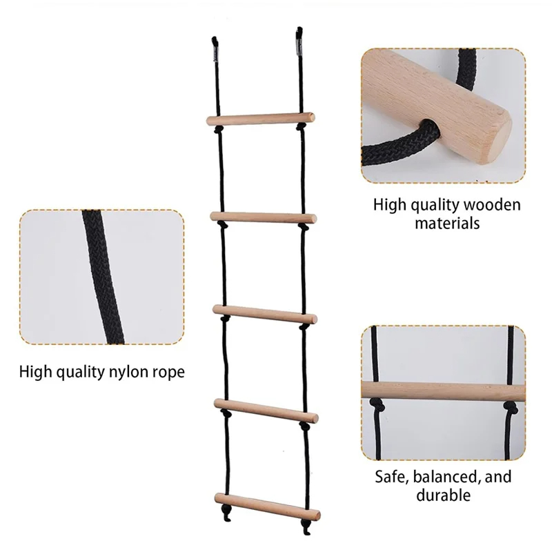 Children Climbing Rope Ladder  - مراجعة Kids Outdoor Clubhouse وسعره