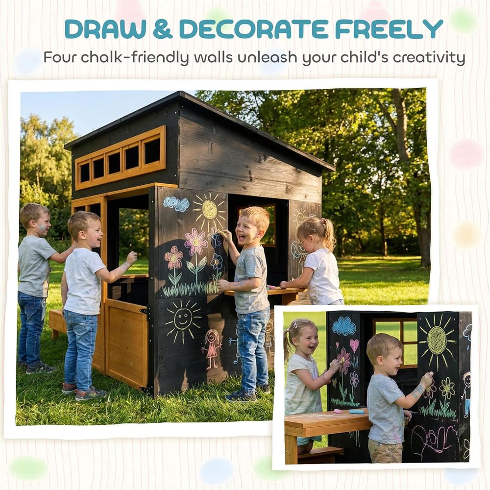 Qaba Kids Outdoor Playhouse, i - مراجعة Qaba Kids Outdoor Playhouse وسعره
