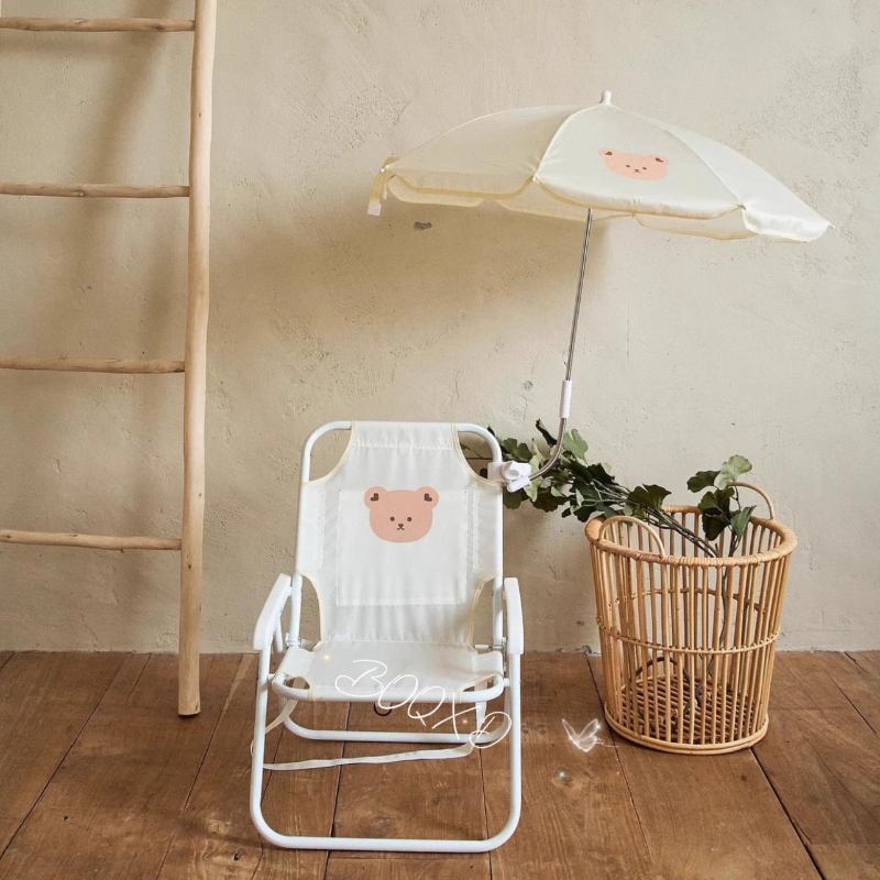 Teddy Bear Pattern Kids Lounge - مراجعة Kids Outdoor Lounge Chair With Umbrella وسعره