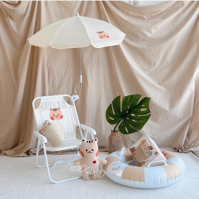 Teddy Bear Pattern Kids Lounge - مراجعة Kids Outdoor Lounge Chair With Umbrella وسعره