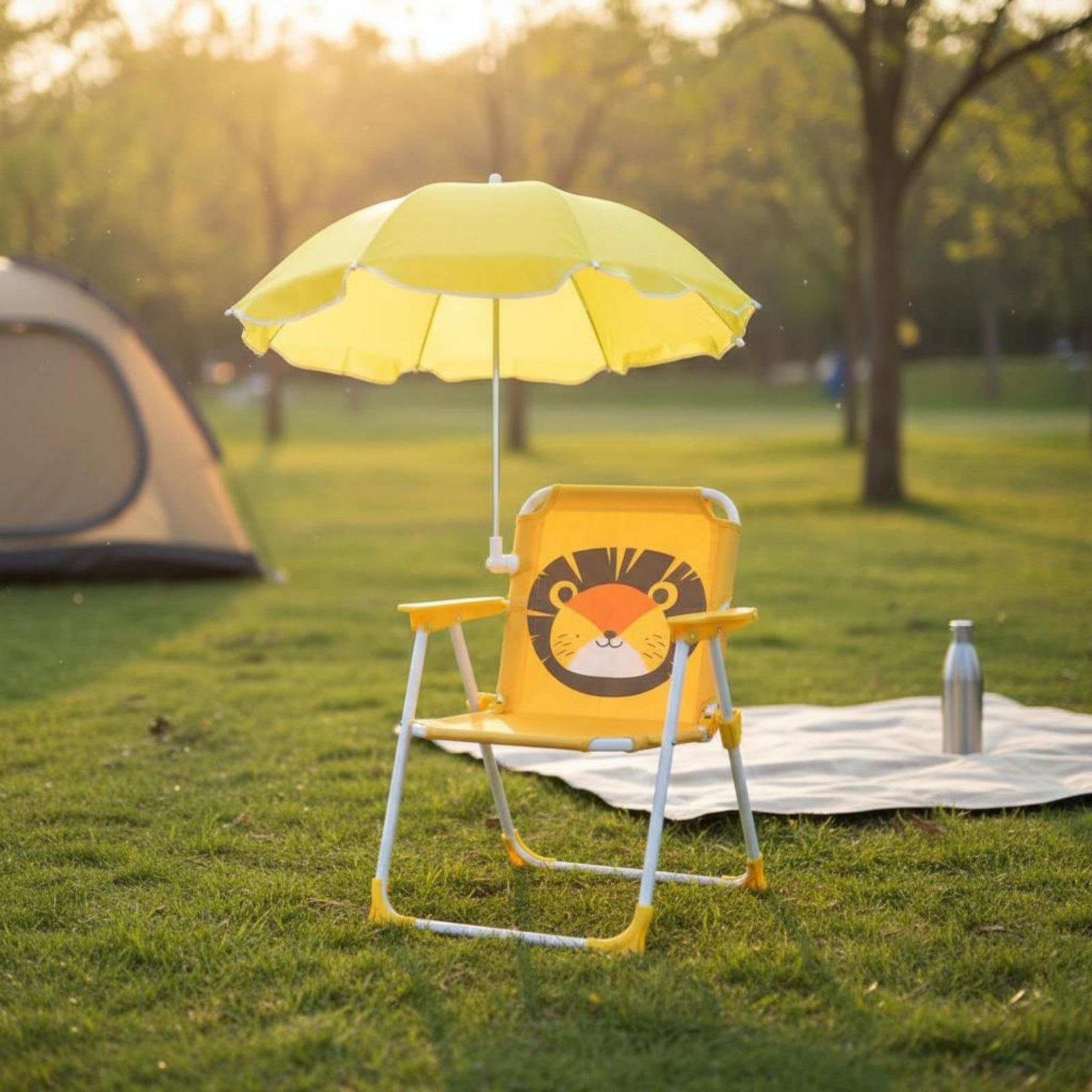 Children's Portable Chair with - مراجعة Kids Outdoor Lounge Chair With Umbrella وسعره