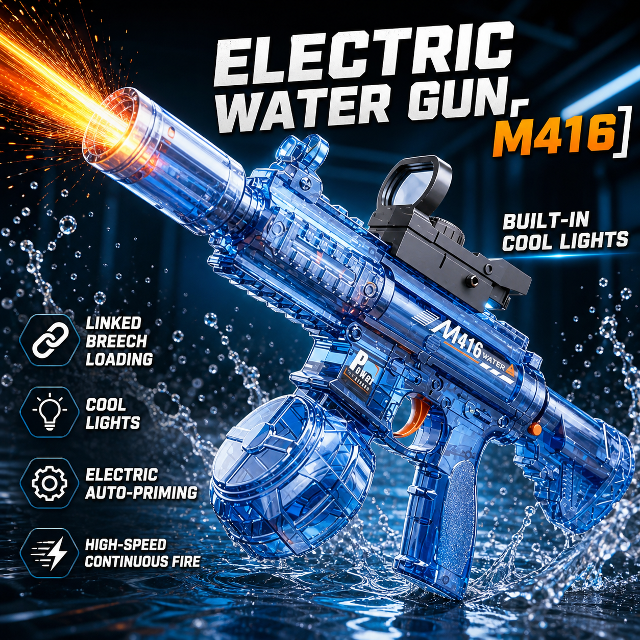 Electric Water Gun Simulation  - مراجعة Kids Outdoor Yard Games وسعره